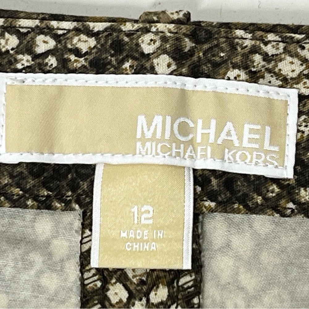 Michael Kors Snakeskin Pattern Straight Leg Chino Pants Size 12 - Picture 6 of 8
